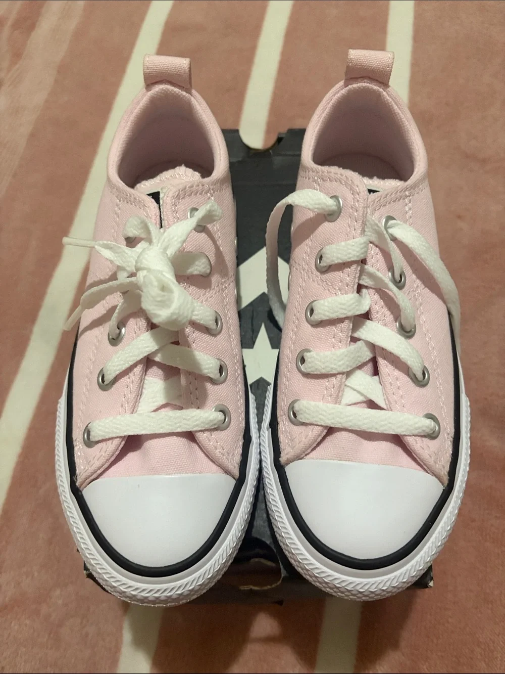 Converse Kids Pink Low Top Canvas Sneakers